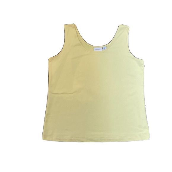 CHICO’SSize 2 Women’s L Yellow Tank Top Polyester Spandex - Picture 1 of 4